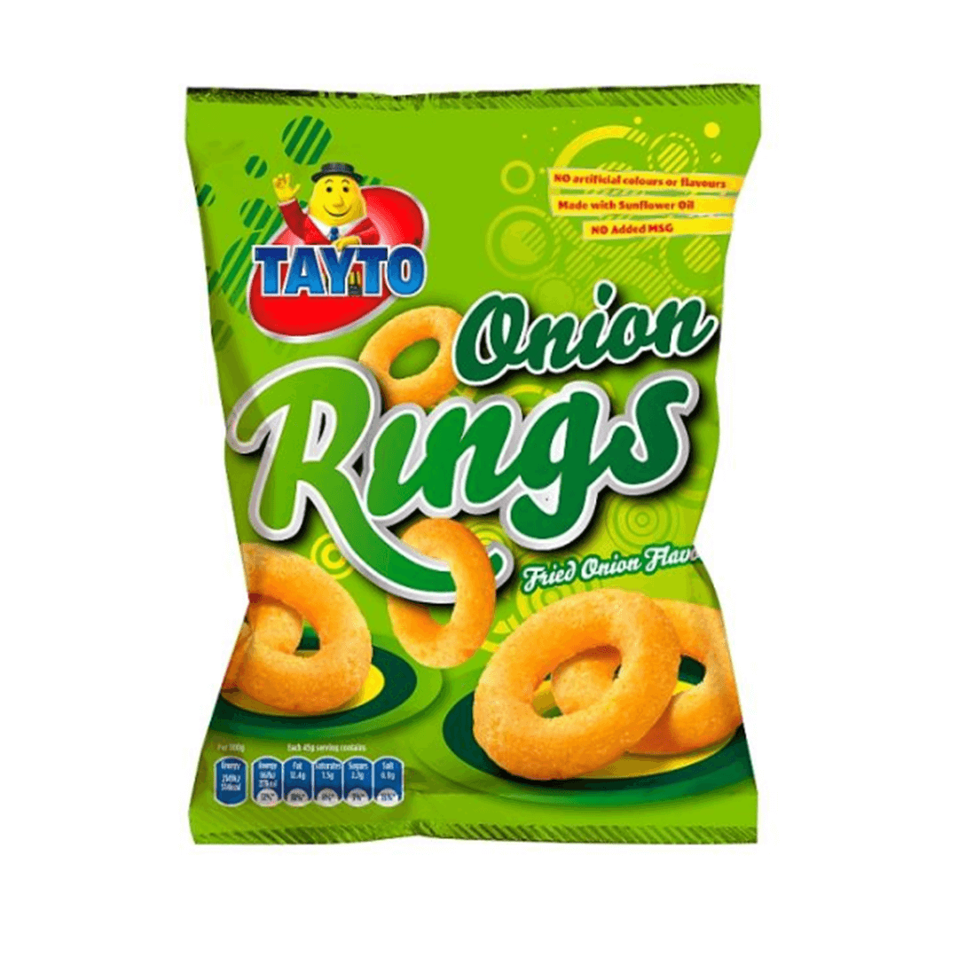 Tayto Large Onion Rings Box of 32 Packets 40g