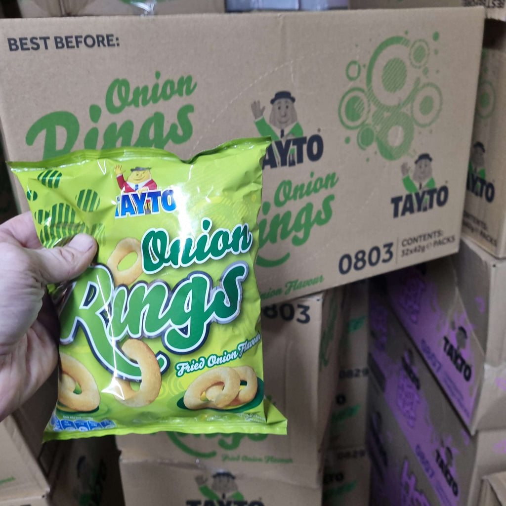 Tayto Large Onion Rings Box of 32 Packets 40g